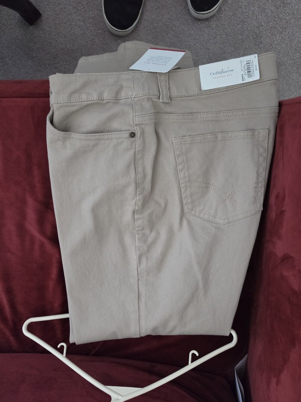 croft & barrow Men's Classic Fit Khaki Chinos - Light Taupe